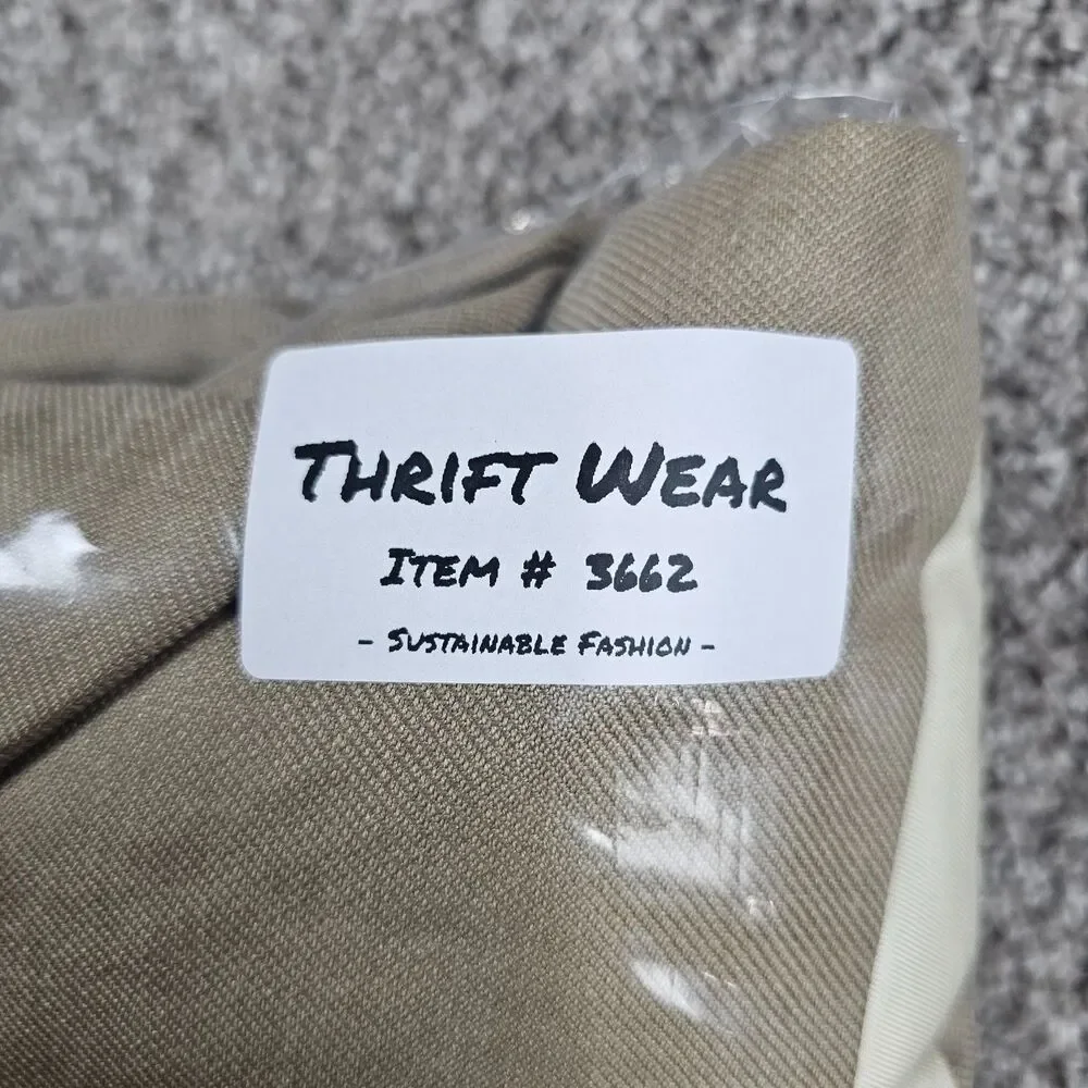 Jos A Bank Blazer Sport Coat Mens 44L Beige Wool Silk Blend Two Button Notch